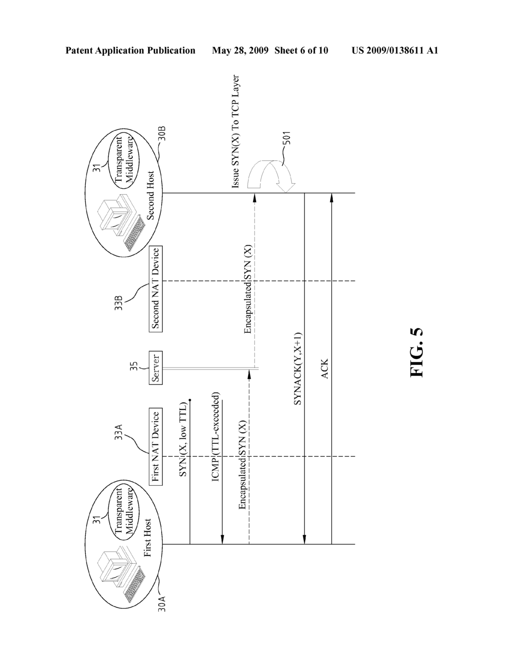 System And Method For Connection Of Hosts Behind NATs - diagram, schematic, and image 07