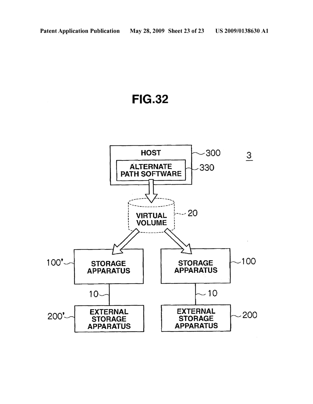 STORAGE SYSTEM AND EXTERNAL VOLUME CONNECTION PATH SEARCHING METHOD FOR STORAGE SYSTEM - diagram, schematic, and image 24