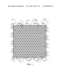 FLOATING FLOOR ASSEMBLED FROM AN ARRAY OF INTERCONNECTED SUBUNITS, EACH OF WHICH INCLUDES A STONE, CERAMIC, OR PORCELAIN TILE BONDED TO AN INJECTION MOLDED POLYOLEFIN SUBSTRATE diagram and image