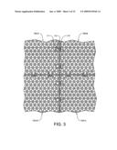 FLOATING FLOOR ASSEMBLED FROM AN ARRAY OF INTERCONNECTED SUBUNITS, EACH OF WHICH INCLUDES A STONE, CERAMIC, OR PORCELAIN TILE BONDED TO AN INJECTION MOLDED POLYOLEFIN SUBSTRATE diagram and image