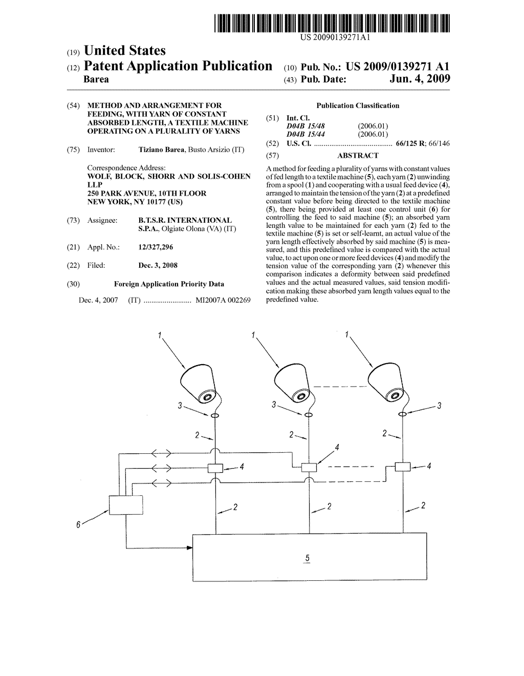 Method And Arrangement For Feeding, With Yarn Of Constant Absorbed Length, A Textile Machine Operating On A Plurality Of Yarns - diagram, schematic, and image 01