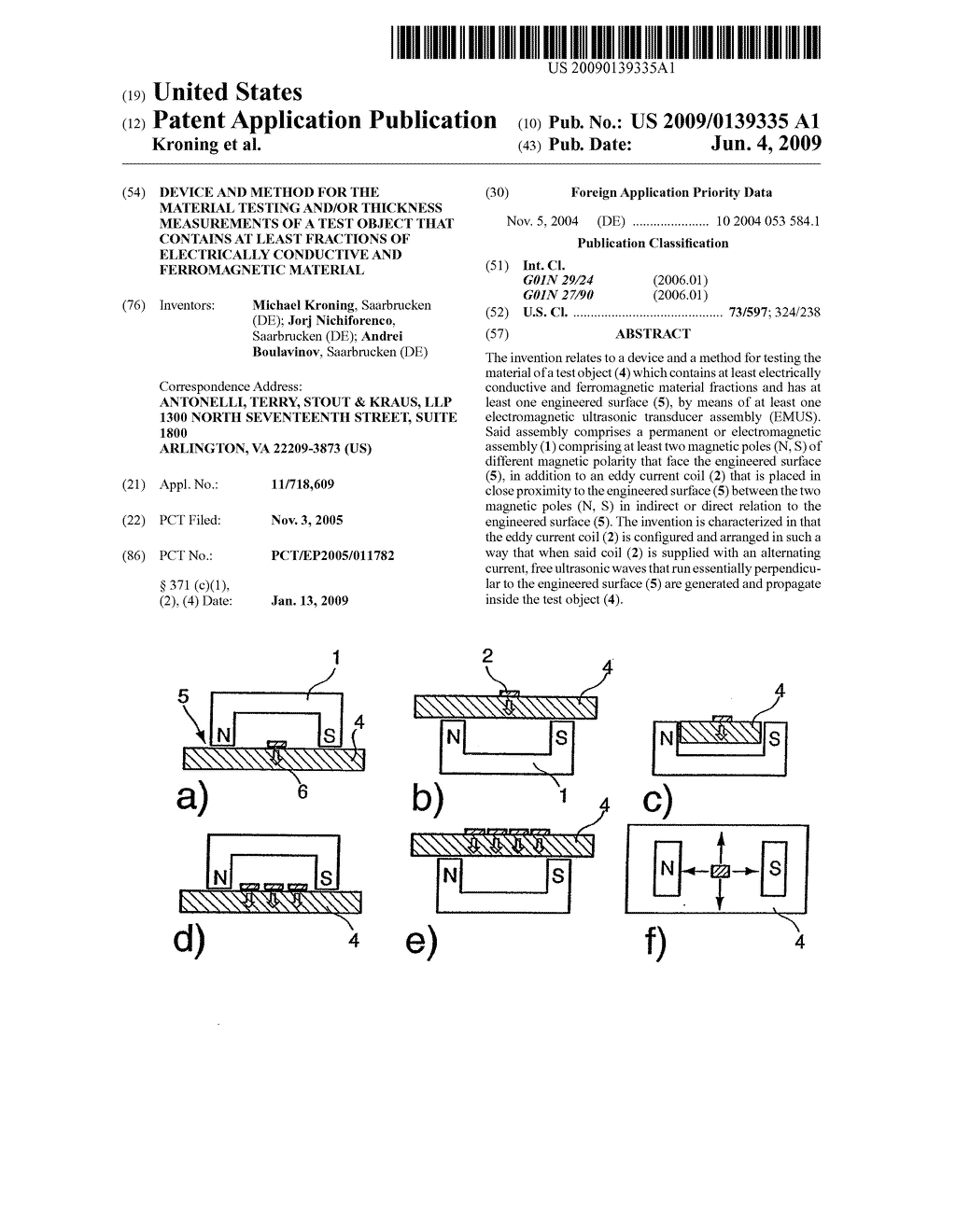 Device and Method for the Material Testing and/or Thickness Measurements of a Test Object That Contains at Least Fractions of Electrically Conductive and Ferromagnetic Material - diagram, schematic, and image 01