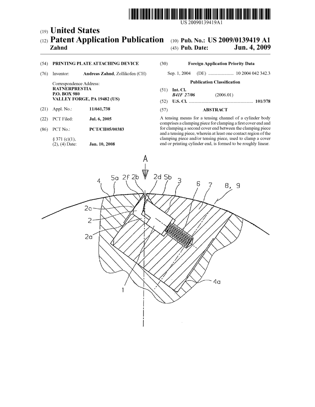 Printing Plate Attaching Device - diagram, schematic, and image 01