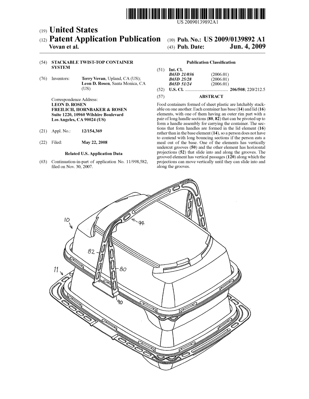 STACKABLE TWIST-TOP CONTAINER SYSTEM - diagram, schematic, and image 01