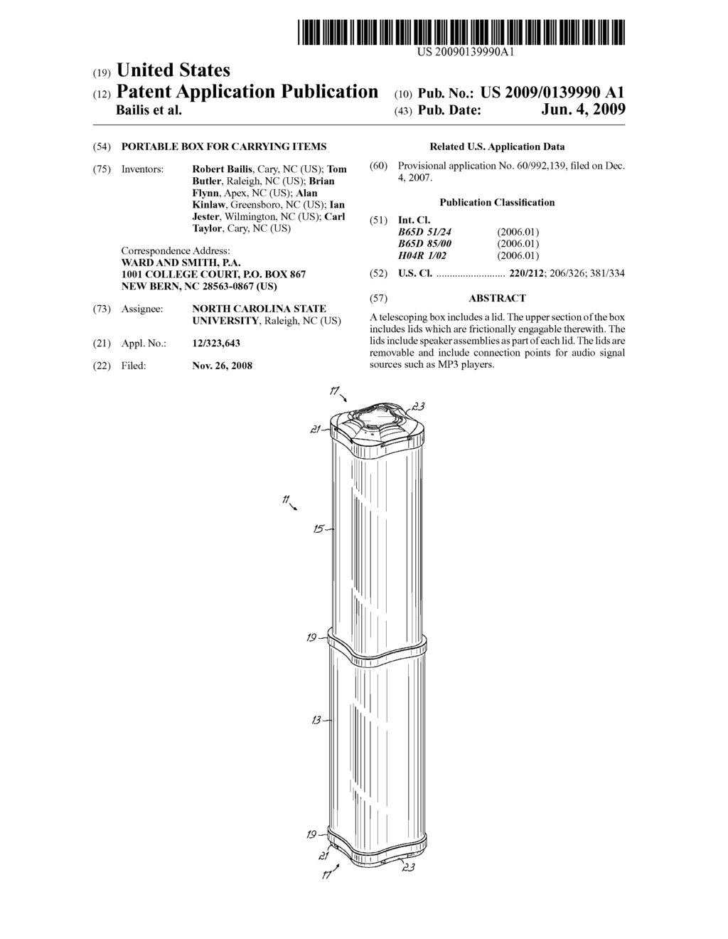 Portable Box for Carrying Items - diagram, schematic, and image 01