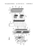 SELF-ADJUSTING HOLSTER PARTICULARLY ADAPTED FOR HOLDING IMPLEMENTS OF A WIDE RANGE OF SIZES diagram and image