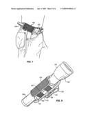 SELF-ADJUSTING HOLSTER PARTICULARLY ADAPTED FOR HOLDING IMPLEMENTS OF A WIDE RANGE OF SIZES diagram and image