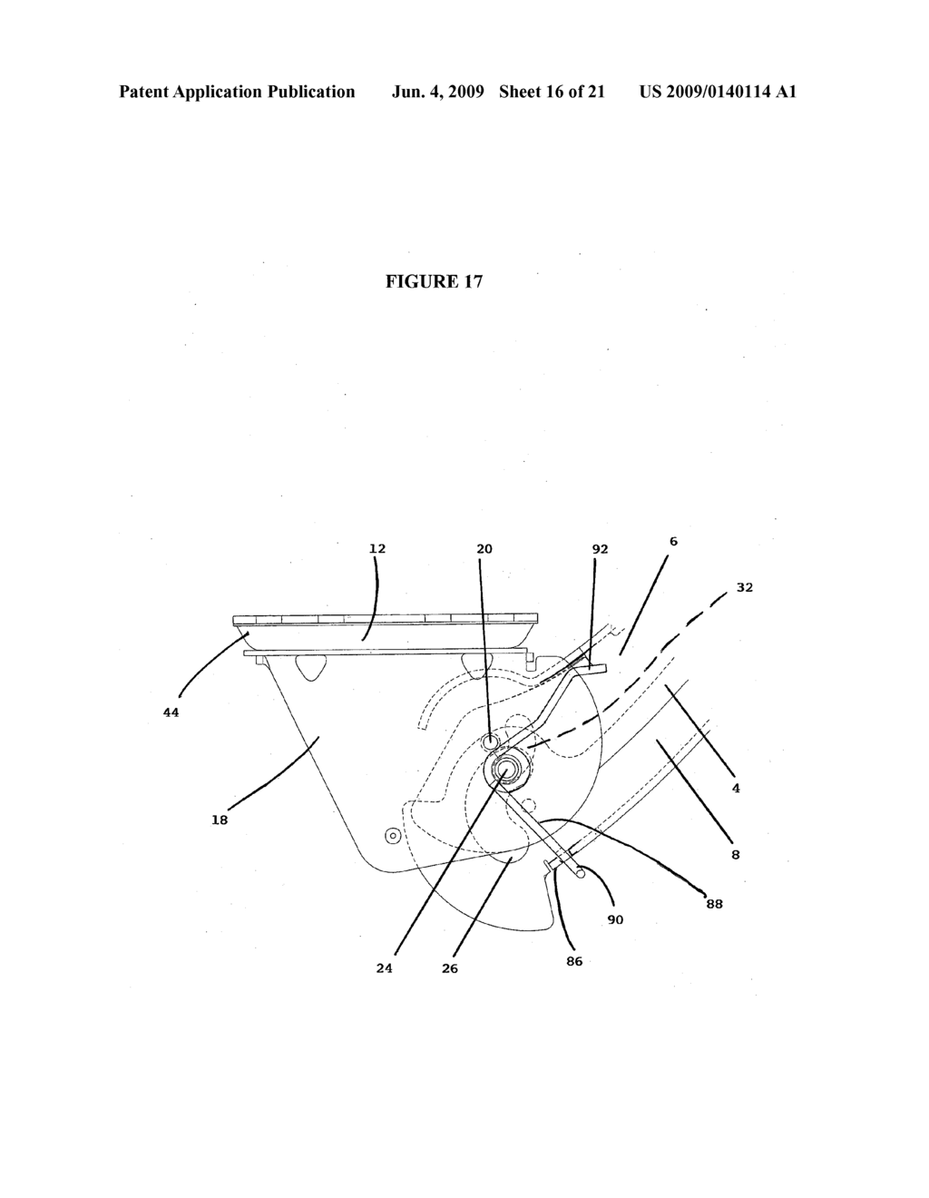 ARTICULATING SUPPORT MECHANISM WITH PIVOTAL BRAKE SHOE - diagram, schematic, and image 17