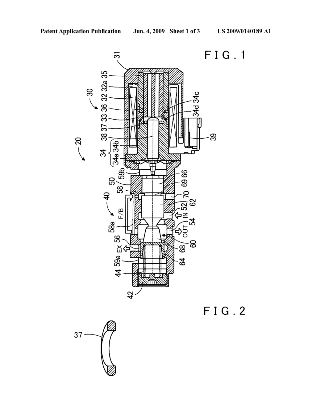 Linear solenoid device and electromagnetic valve - diagram, schematic, and image 02