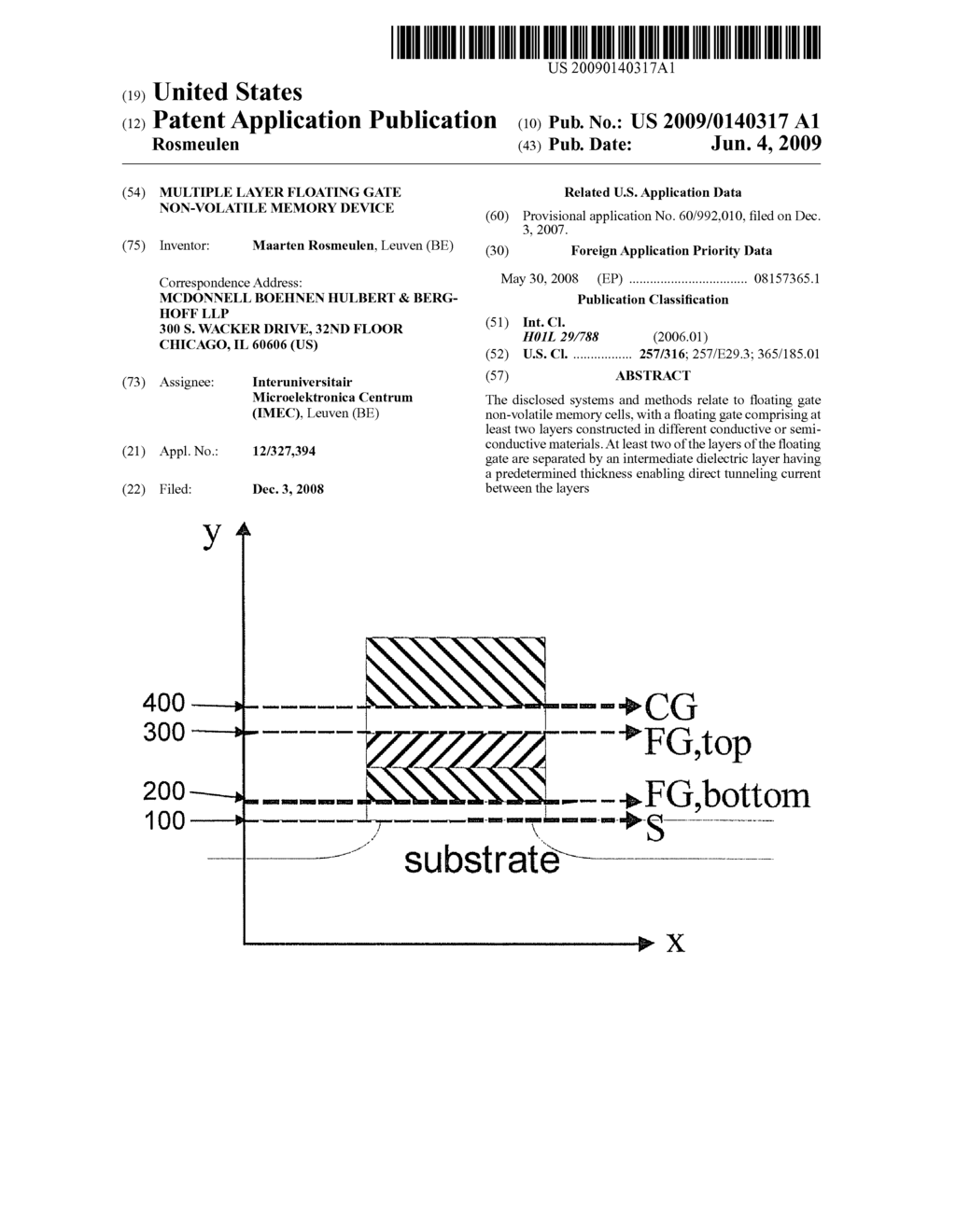 Multiple Layer floating gate non-volatile memory device - diagram, schematic, and image 01