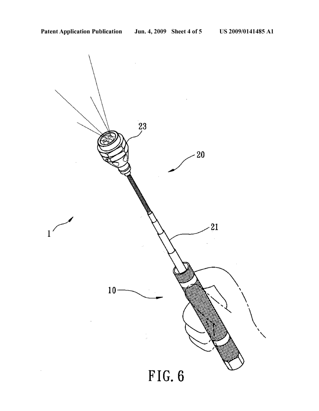 TELESCOPIC AND BENDABLE ELECTRIC TORCH - diagram, schematic, and image 05