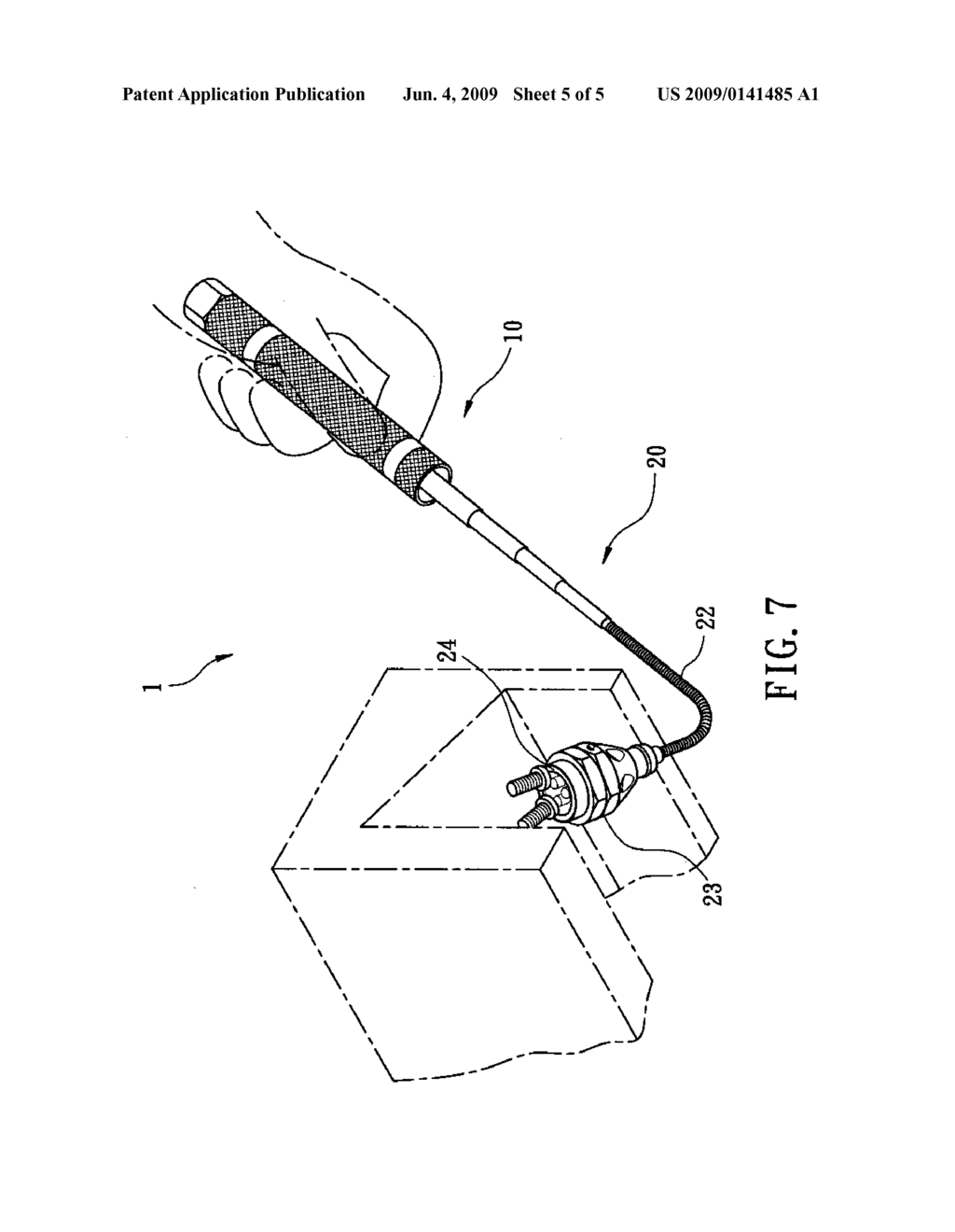 TELESCOPIC AND BENDABLE ELECTRIC TORCH - diagram, schematic, and image 06