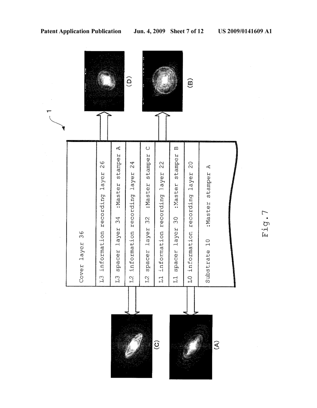 MULTI-LAYERED OPTICAL RECORDING MEDIUM AND METHOD FOR OPTICAL RECORDING AND READING - diagram, schematic, and image 08