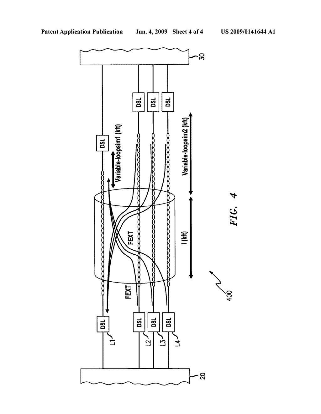 Twisted pair cable plant cross talk coupling simulator - diagram, schematic, and image 05