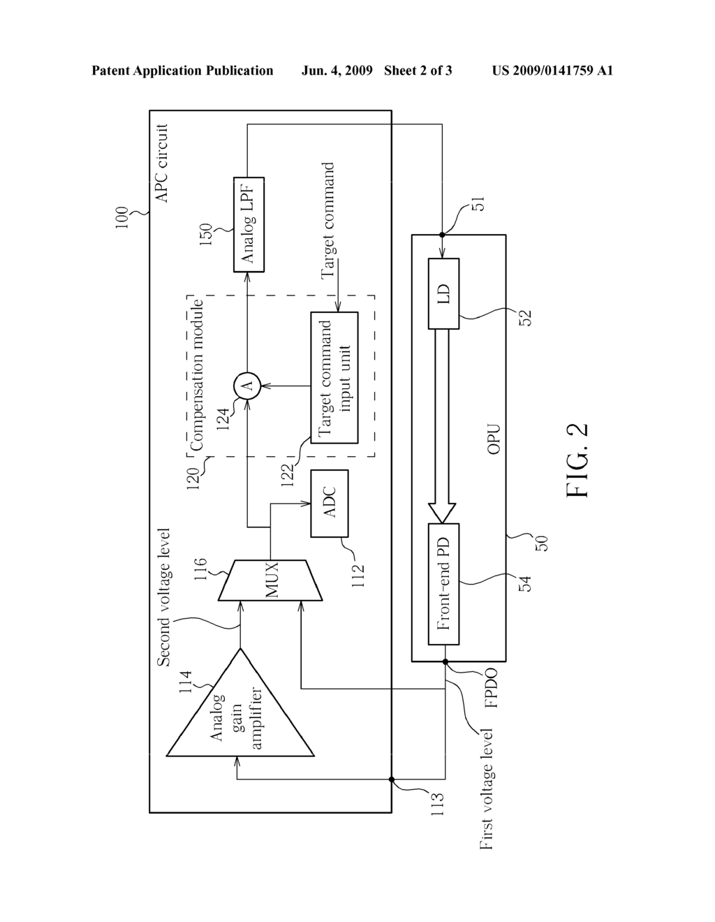 METHOD FOR DERIVING PRECISE CONTROL OVER LASER POWER OF AN OPTICAL PICKUP UNIT, AND ASSOCIATED AUTOMATIC POWER CALIBRATION CIRCUIT - diagram, schematic, and image 03