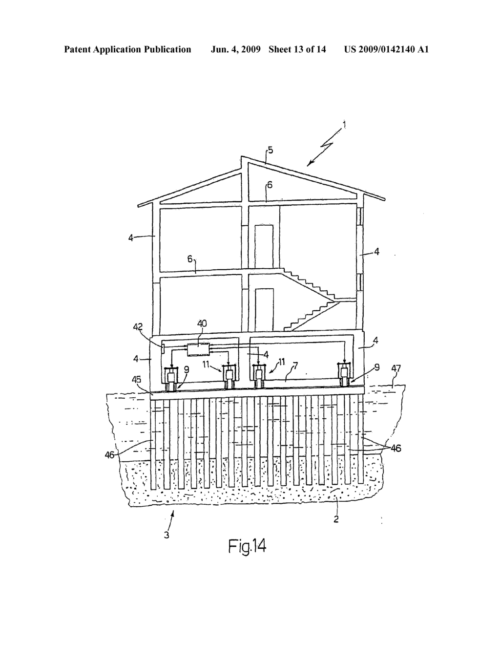 Method of raising a building - diagram, schematic, and image 14