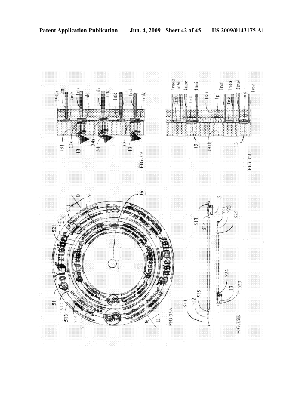 Golfring, golfrisbee, golf disc and golf basket: Swiveling club to launch flying ring and disk or ball to play golf - diagram, schematic, and image 43