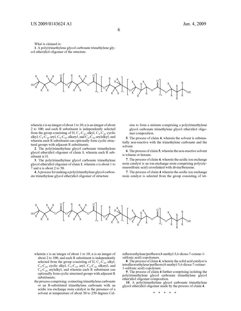 COMPOSITIONS OF AND PROCESSES FOR PRODUCING POLY(TRIMETHYLENE GLYCOL CARBONATE TRIMETHYLENE GLYCOL ETHER) DIOL - diagram, schematic, and image 07