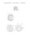 DOUBLE COLLET CONNECTOR ASSEMBLY FOR BONE ANCHORING ELEMENT diagram and image