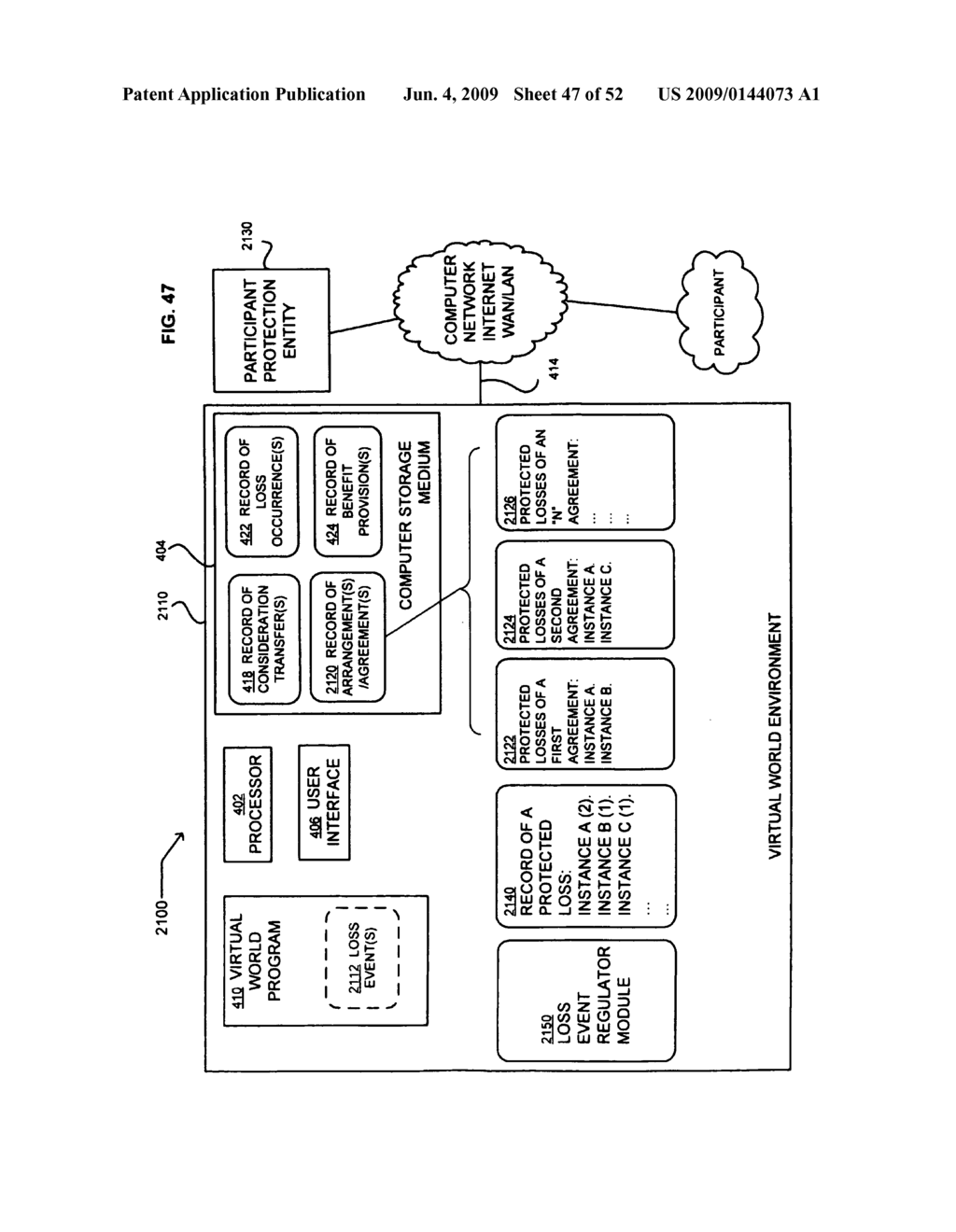 Probability adjustment of a virtual world loss event - diagram, schematic, and image 48