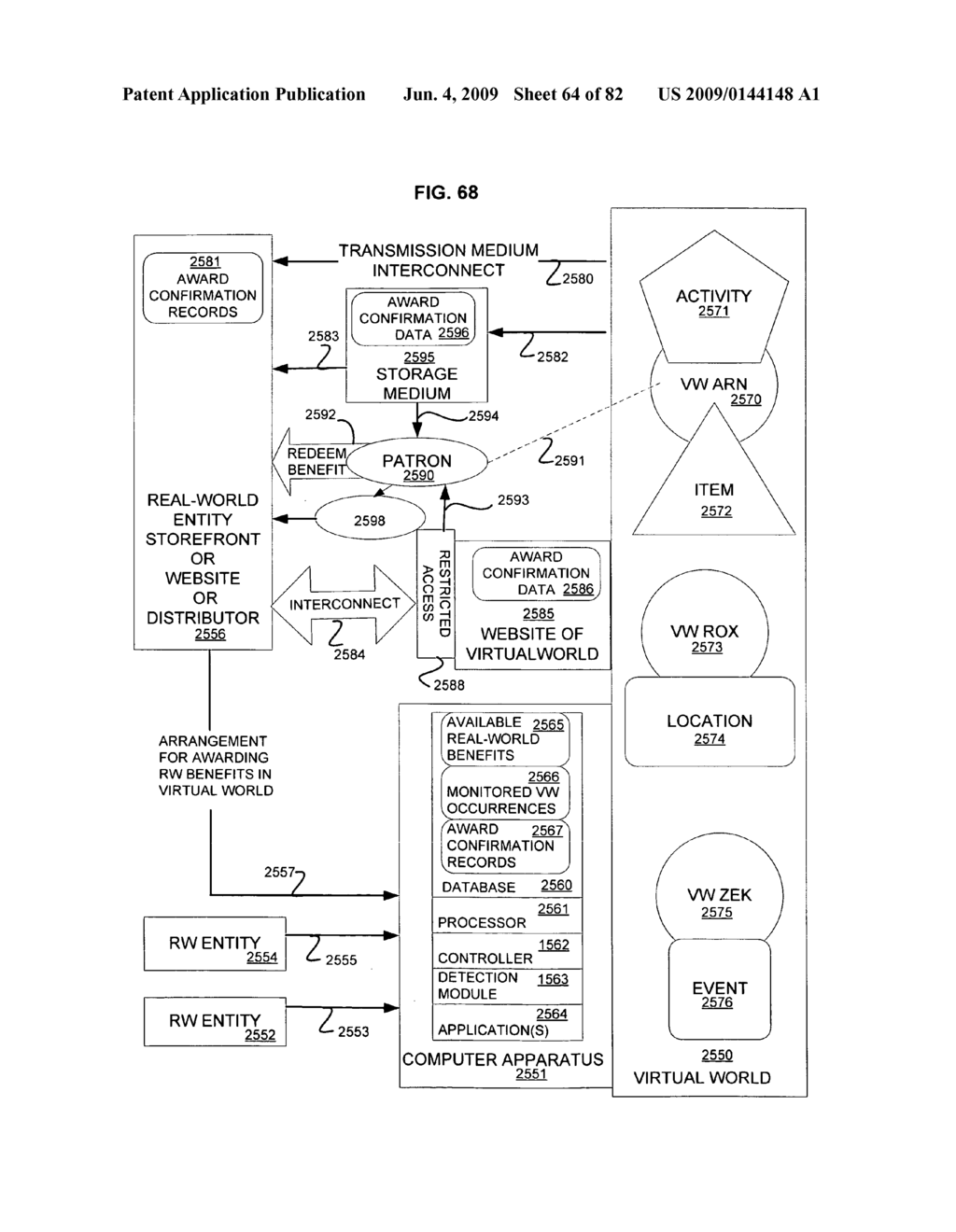 Attribute enhancement in virtual world environments - diagram, schematic, and image 65