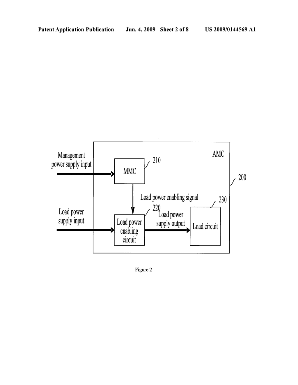 COMMUNICATION DEVICE, AMC AND METHOD FOR SUPPLYING POWER TO THE AMC - diagram, schematic, and image 03