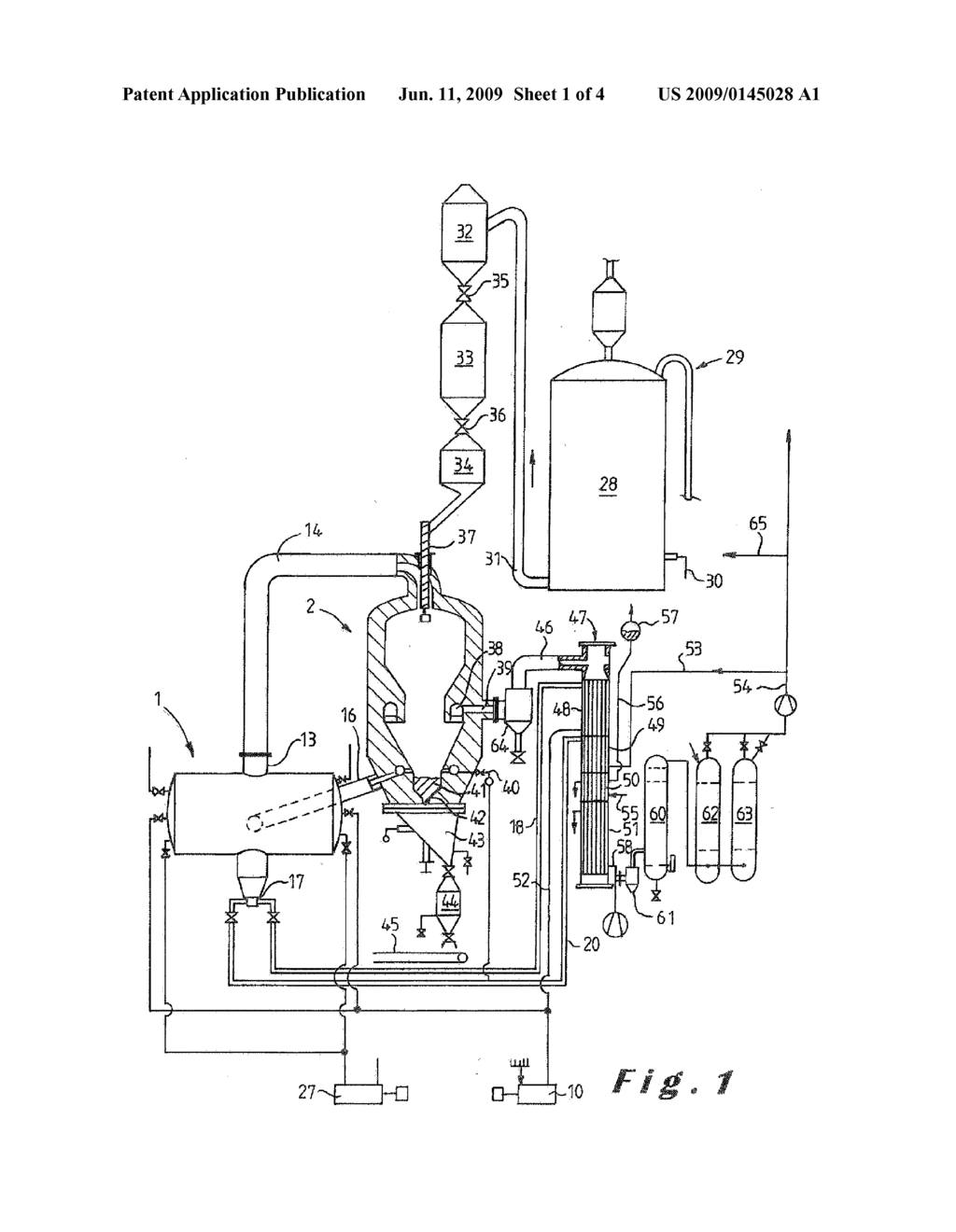 METHOD OF GASIFYING CARBONACEOUS MATERIALS AND A DEVICE FOR IMPLEMENTING IT - diagram, schematic, and image 02