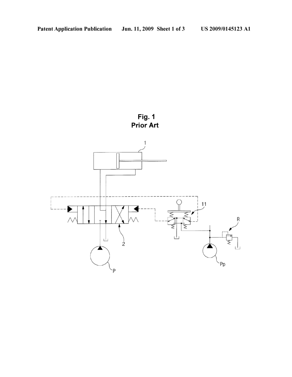 HYDRAULIC CIRCUIT HAVING HOLDING VALVE OF EXTERNAL PILOT PRESSURE OPERATION TYPE - diagram, schematic, and image 02