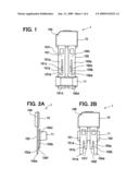 Electronic device including two electronic components connected with each other and output terminal and method of manufacturing same diagram and image