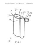 Smoking cylinder with cleanout diagram and image