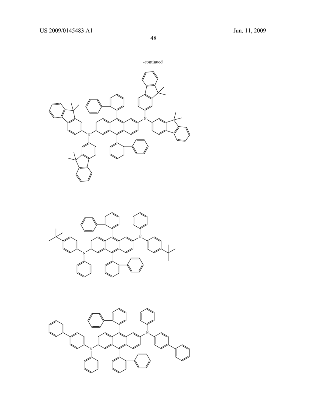 Novel electroluminescent compounds and organic electroluminescent device suing the same - diagram, schematic, and image 50