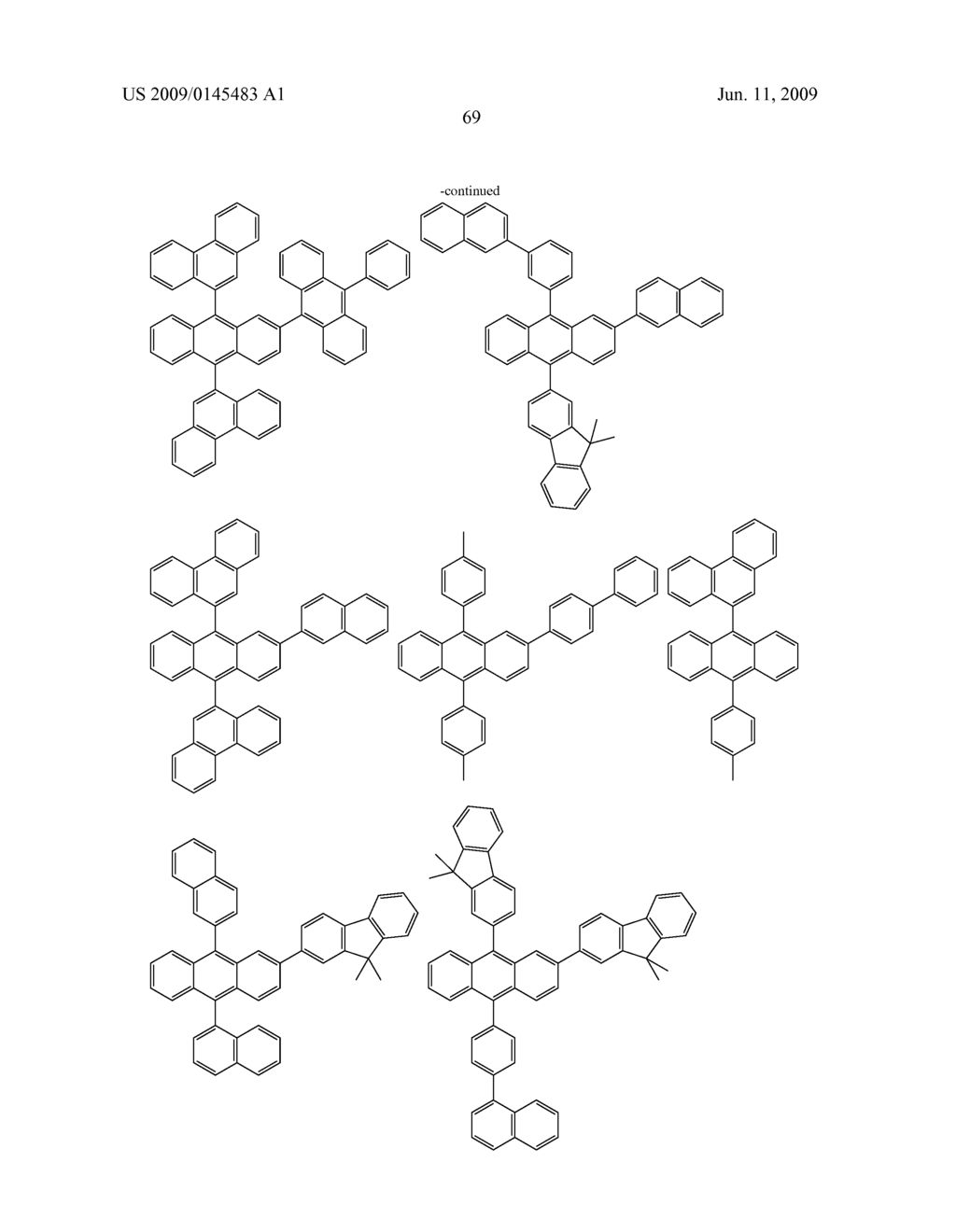 Novel electroluminescent compounds and organic electroluminescent device suing the same - diagram, schematic, and image 71