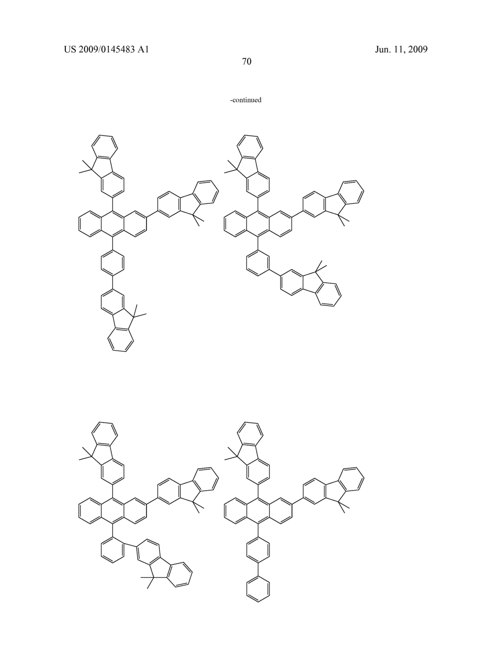 Novel electroluminescent compounds and organic electroluminescent device suing the same - diagram, schematic, and image 72