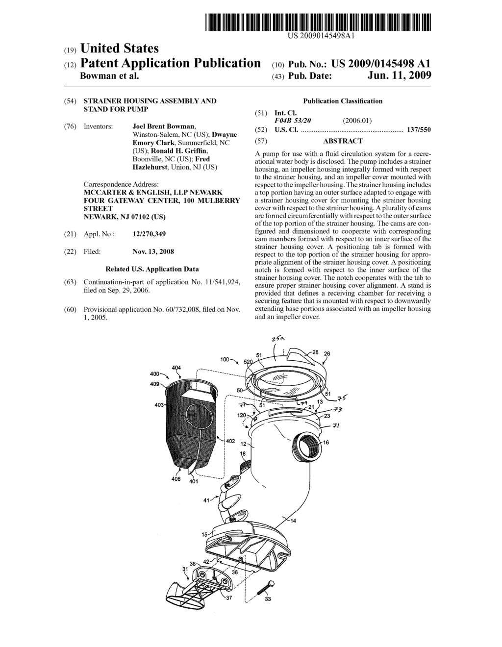 Strainer Housing Assembly And Stand For Pump - diagram, schematic, and image 01