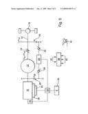 Method for controlling the operation of a generator in a vehicle power train, and a vehicle power train diagram and image