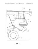 Novel rear deck service ladder for combines diagram and image