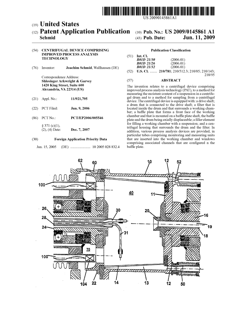 Centrifugal device comprising improved process analysis technology - diagram, schematic, and image 01