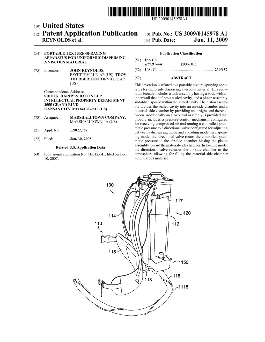 PORTABLE TEXTURE-SPRAYING APPARATUS FOR UNIFORMLY DISPERSING A VISCOUS MATERIAL - diagram, schematic, and image 01