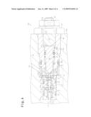 ASSEMBLED STRUCTURE OF VALVE DEVICE, PLUG BODY, AND MANUAL VALVE diagram and image