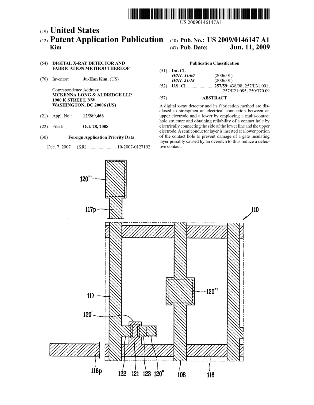 Digital x-ray detector and fabrication method thereof - diagram, schematic, and image 01