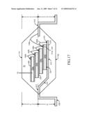 Chip-stacked package structure with asymmetrical leadframe diagram and image