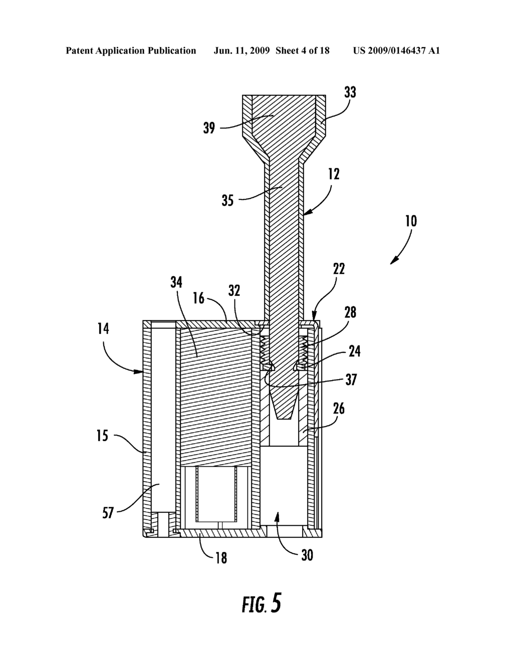 Reusable locking body, of bolt-type seal lock, having open-ended passageway - diagram, schematic, and image 05