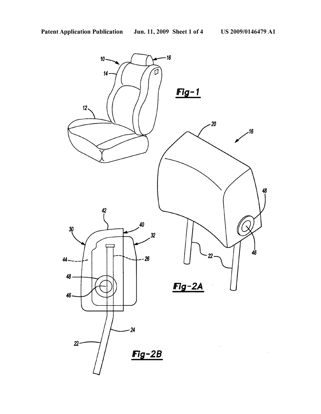 SEAT ASSEMBLY HAVING AN ADJUSTABLE HEAD RESTRAINT ASSEMBLY - diagram, schematic, and image 02