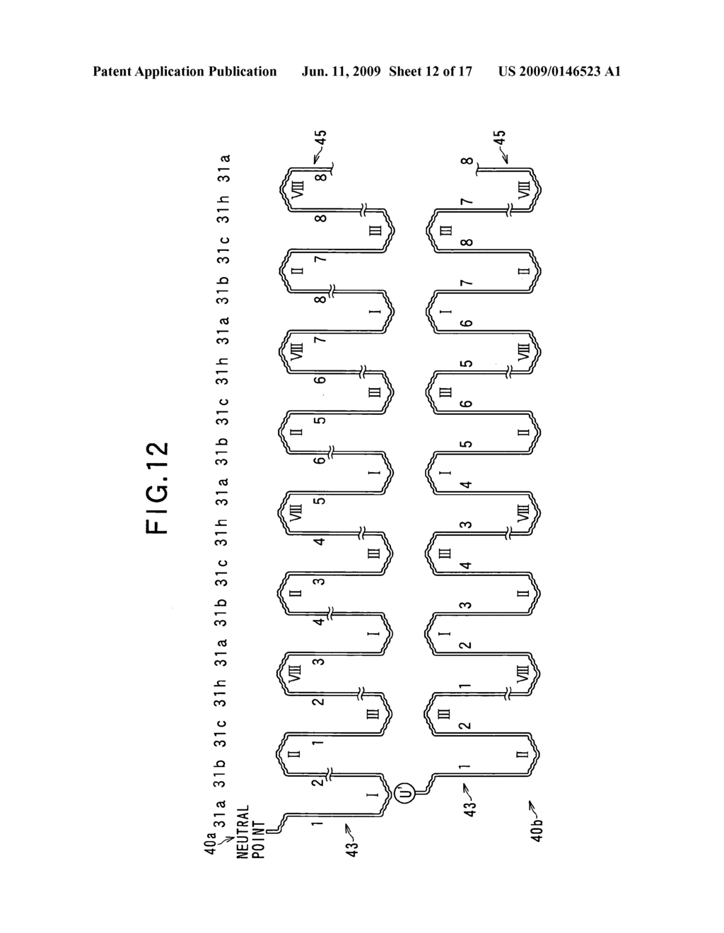 STATOR FOR ROTARY ELECTRIC MACHINE, AND ROTARY ELECTRIC MACHINE USING THE STATOR - diagram, schematic, and image 13