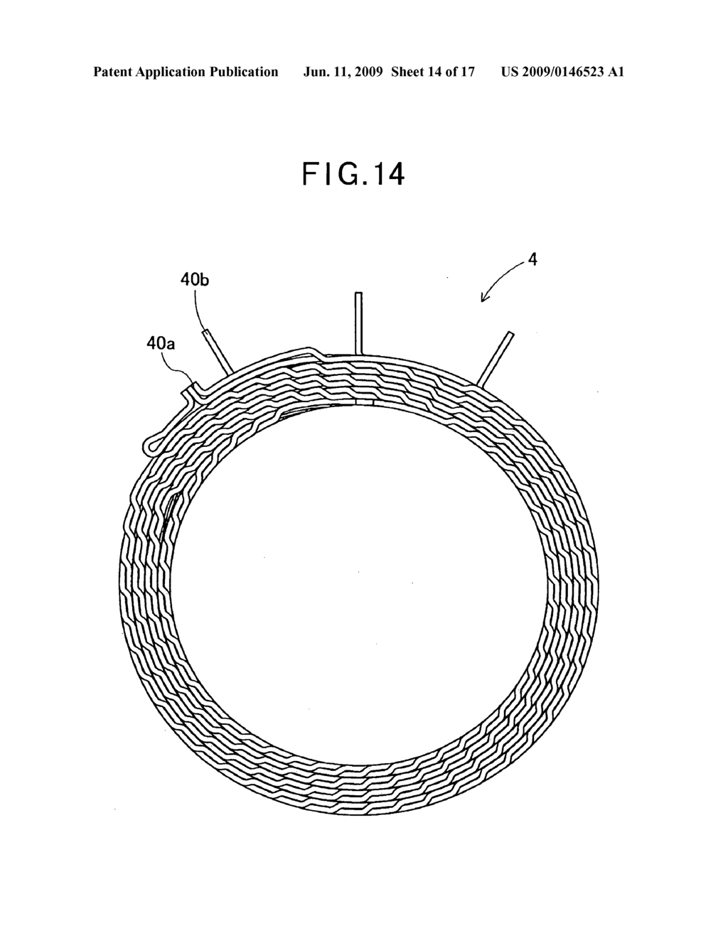 STATOR FOR ROTARY ELECTRIC MACHINE, AND ROTARY ELECTRIC MACHINE USING THE STATOR - diagram, schematic, and image 15