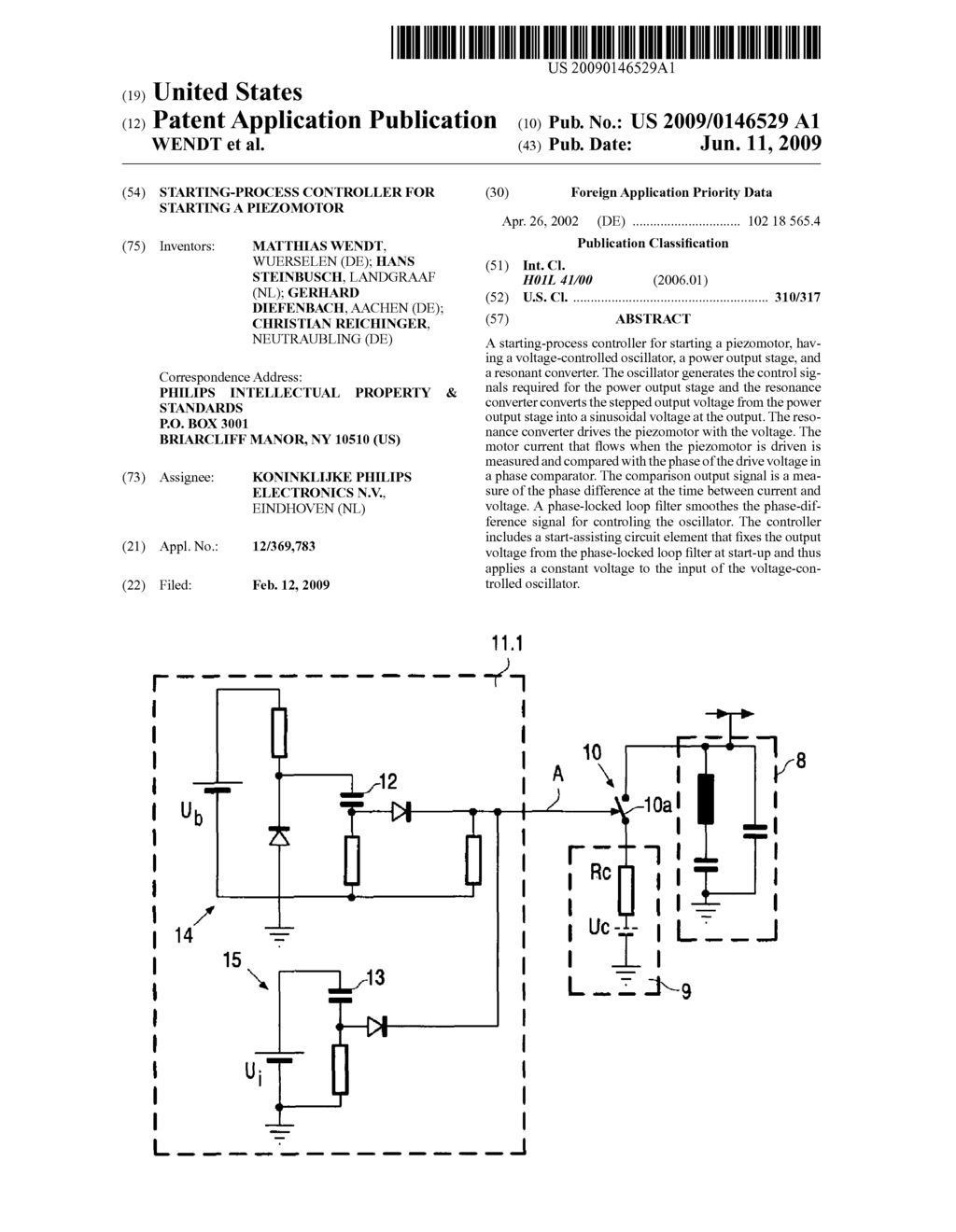 STARTING-PROCESS CONTROLLER FOR STARTING A PIEZOMOTOR - diagram, schematic, and image 01