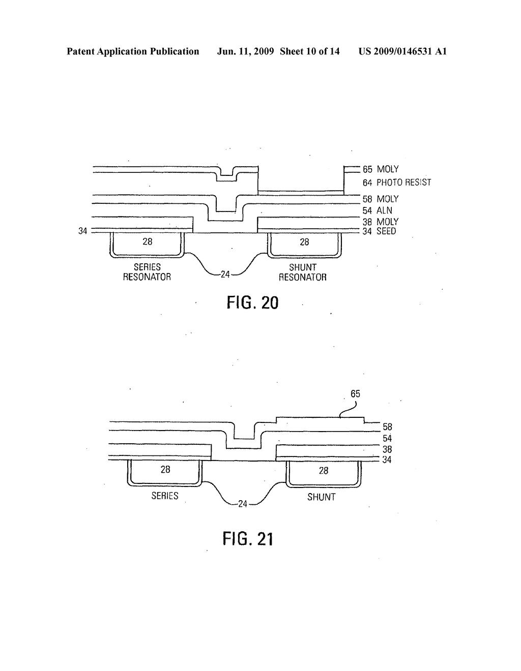 Manufacturing Process For Thin Film Bulk Acoustic Resonator (FBAR) Filters - diagram, schematic, and image 11