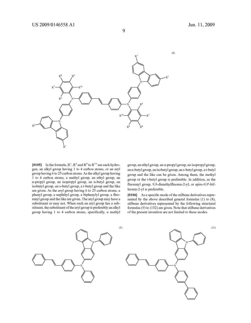 Stilbene Derivatives, Light-Emitting Element and Light-Emitting Device - diagram, schematic, and image 41