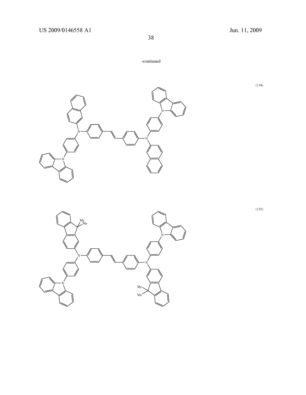 Stilbene Derivatives, Light-Emitting Element and Light-Emitting Device - diagram, schematic, and image 70