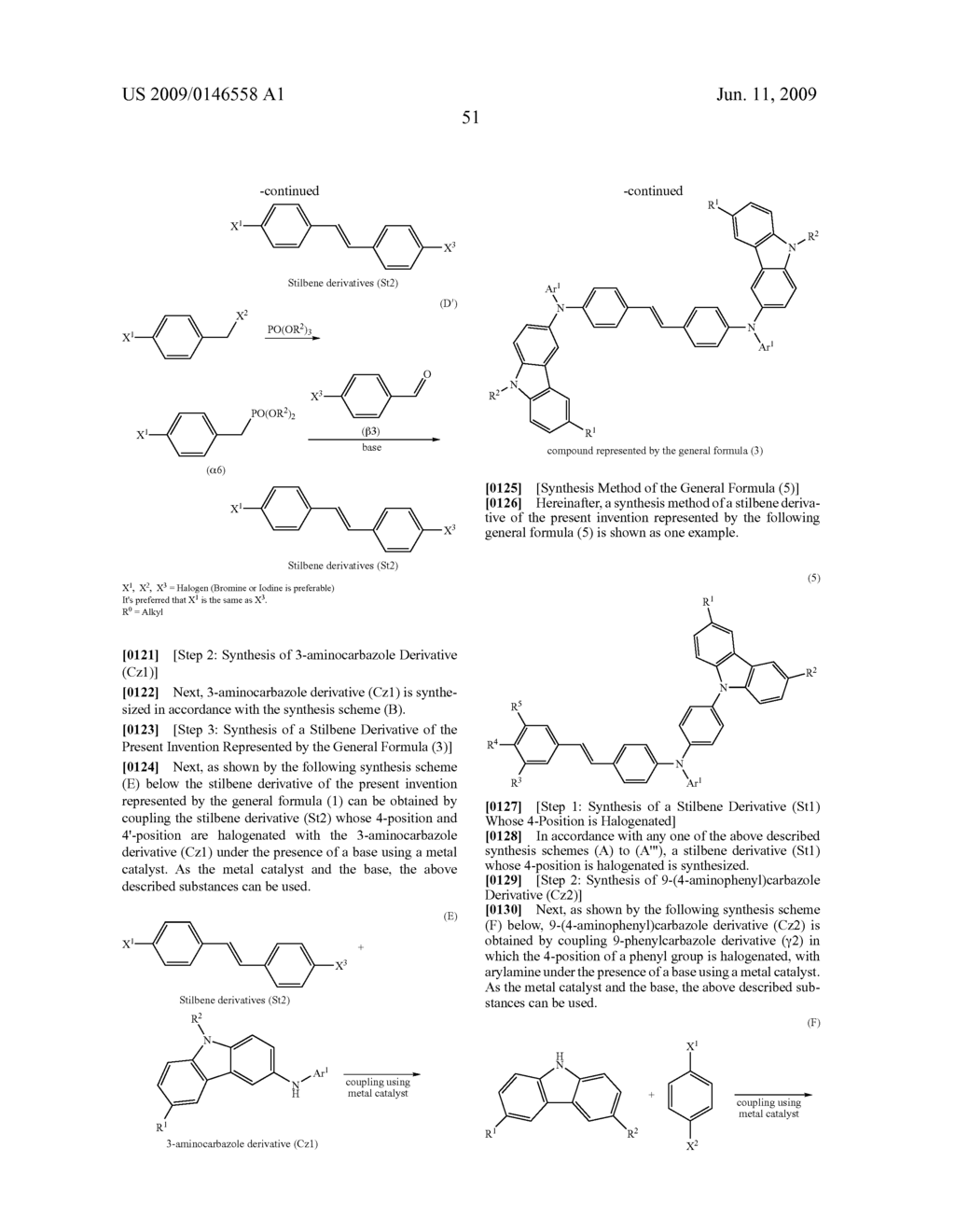 Stilbene Derivatives, Light-Emitting Element and Light-Emitting Device - diagram, schematic, and image 83